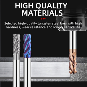4F katı karbür <span class=keywords><strong>End</strong></span> mill CNC freze kesicisi freze uçları için Metal kare düz yüz <span class=keywords><strong>End</strong></span> Mill HRC 45/55/65/70 - Product Image 2