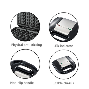 Bán Buôn Có Thể Tháo Rời 8 Trong 1 Double Side Sưởi Ấm Nhiệt Độ Thông Minh Điều Khiển Ăn Sáng Nhà Sản Xuất Không Dính Lớp Phủ Bánh Sandwich Nhà Sản Xuất - Product Image 5