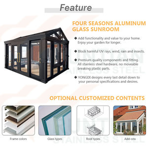 Wholesale Germany Hardware <strong>Sliding</strong> Frosted Privacy Glass Door Prefab Glass House Curved <strong>Solar</strong> <strong>Power</strong> Sunroom - Product Image 3