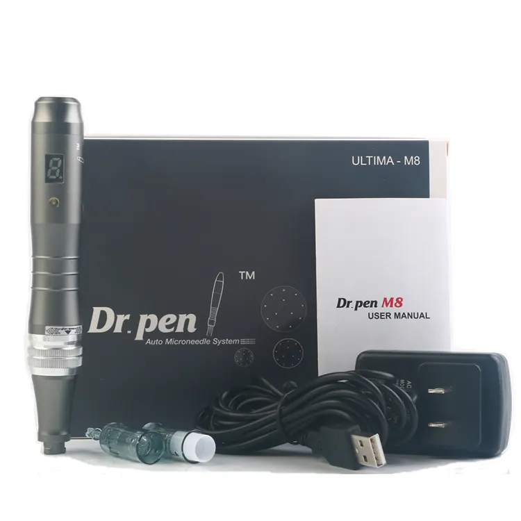 Dr Pen M8 Lcd Elektrische 11/16/24/36/42/ Nano Naald Cartridges Ultima Derma Pen Huidverzorging Anti Veroudering Auto Micro Needling Drpen. Pen