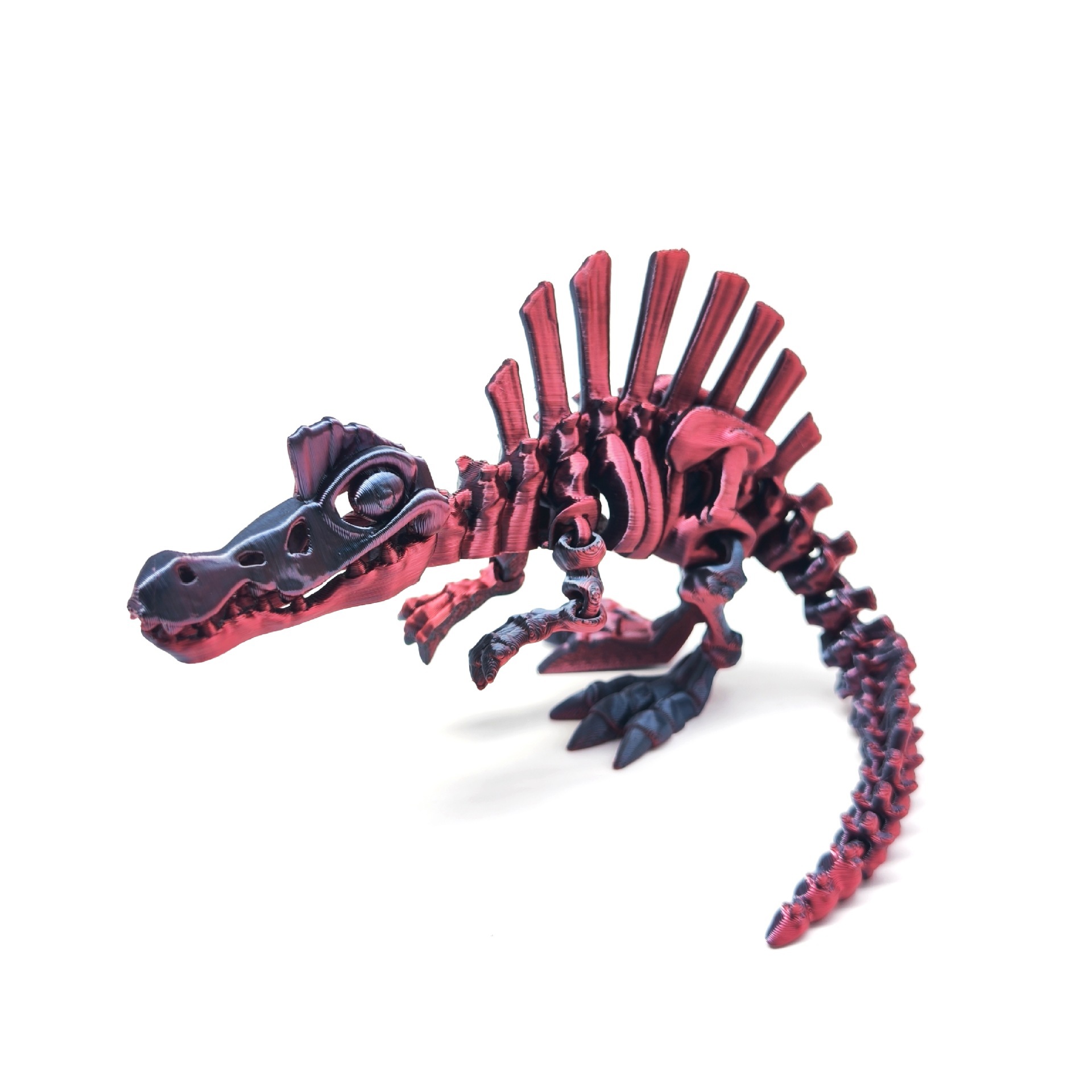 Spinosaure rouge et noir