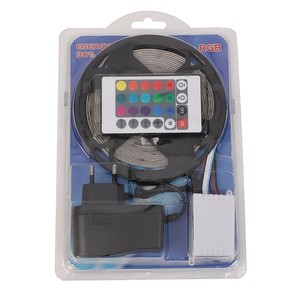 Dc12v 5 מטר smd 5050 צבעוני הוביל רצועת אפליקציה צבעונית 24 מפתח מרחוק צבע שינוי אור פס חכם עם נהג הוביל