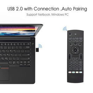 MX3 ratón de aire 2,4G inalámbrico Mini teclado inalámbrico Teclado retroiluminado Control remoto por voz de Google Vcice Control LR de aprendizaje - Product Image 4