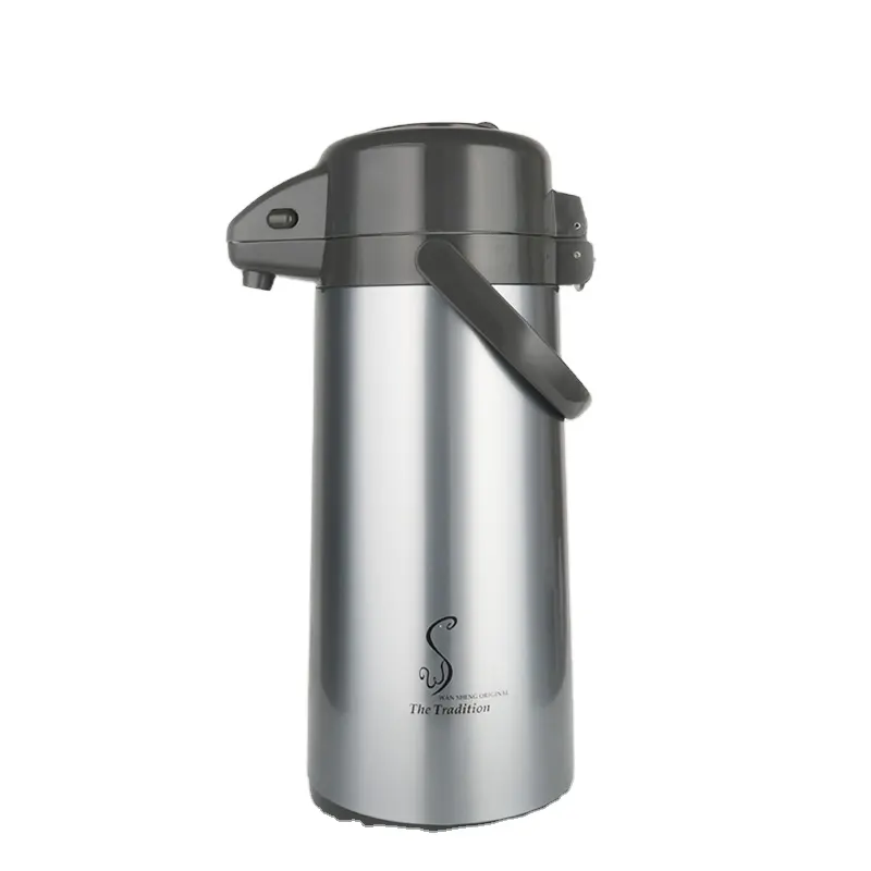 2.2L High Quality Press Air Pump Glass Refill Airpot Thermos Coffee Pot