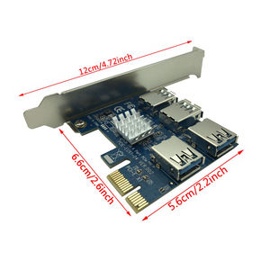 <strong>PCI</strong>-E to <strong>PCI</strong>-E Adapter 1 Turn 4 <strong>PCI</strong>-Express Slot 1x to 16x USB 3.0 Special Riser Card PCIe Converter - Product Image 5