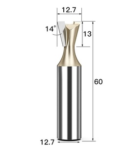 Slotting <strong>Cutter</strong> Tenon <strong>Cutter</strong> with 12mm and 1/2&quot; Round Shank Dovetail Router Bits Which Easily Make Closet Delividers - Product Image 1