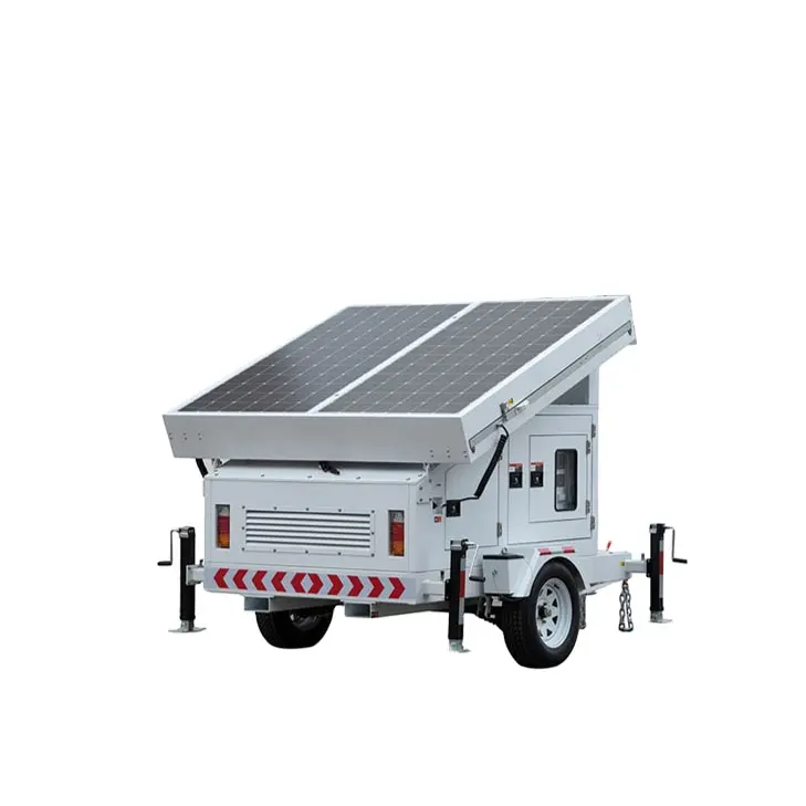 Draagbare Trailer Gemonteerd Off-Grid Power Station Mobiele Solar Generator