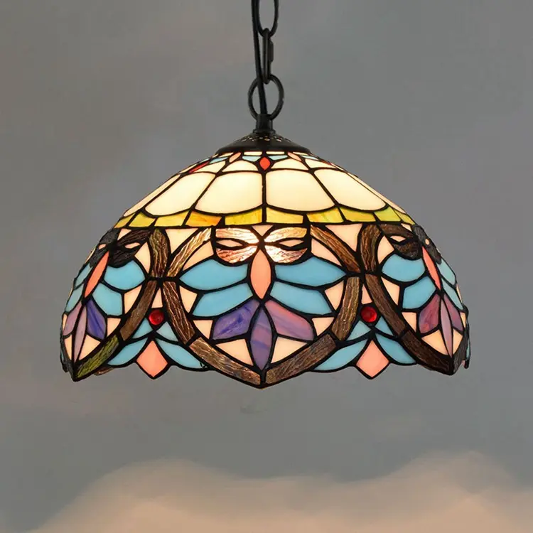 China Suppliers Tiffany Style Floral Hanging Lamp For home