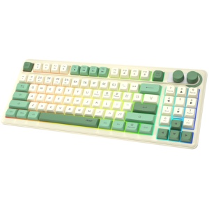 Gamer de alta calidad Rainbow Glow Logotipo personalizado Tres modos con función FN Teclado alemán para tableta - Product Image 1