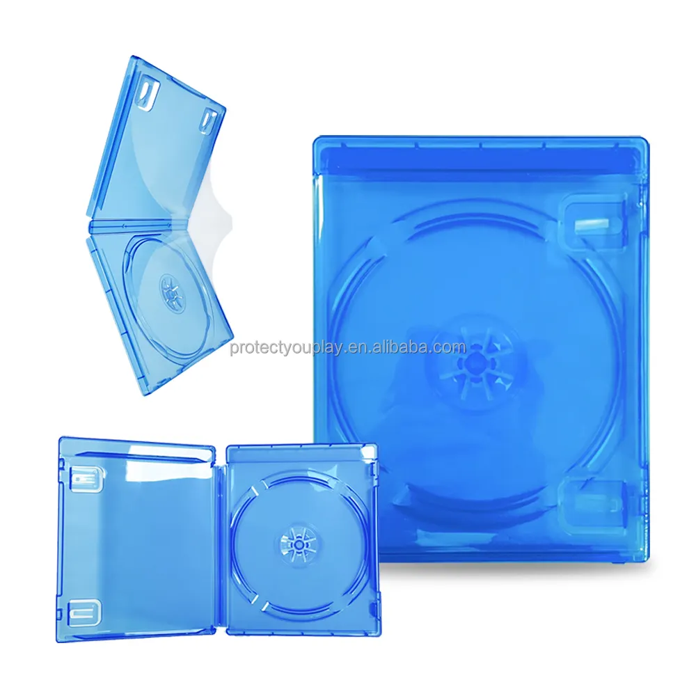 CD DVD حالة البلاستيك حقيبة للتخزين 14 مللي متر بلو راي واحد بلوراي مربع ل PS4 PS3 استبدال صندوق الألعاب حالة