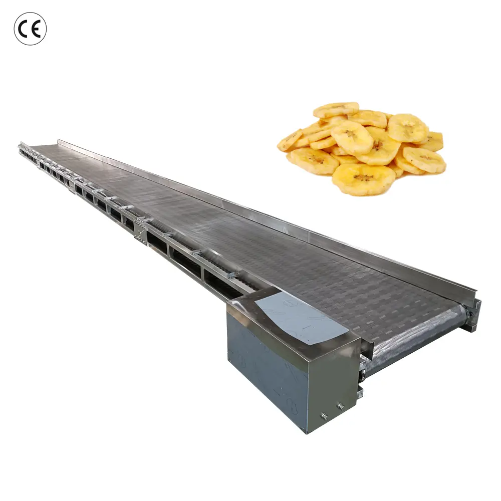 Steel conveyor belt slat conveyor stainless steel banana chips conveyor Focus Machinery 2023 hot sell