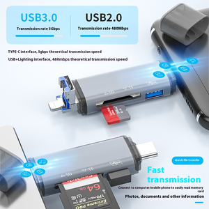 307 Multi <strong>Functional</strong> 3-in-1 USB <strong>Flash</strong> Drive/SD/TF <strong>Memory</strong> Card Reader Adapter 3-in-1 Type-c/Micro/USB 3.0 OTG Card Reader - Product Image 4