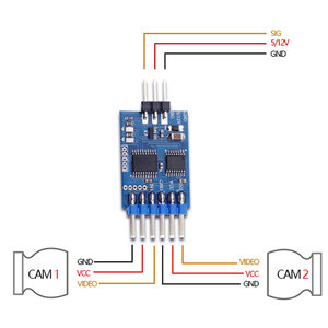 5.8G <strong>3</strong> Channel <strong>Video</strong> Switcher Module <strong>3</strong> way <strong>Video</strong> <strong>Switch</strong> Unit for RC FPV Camera Drone - Product Image 4
