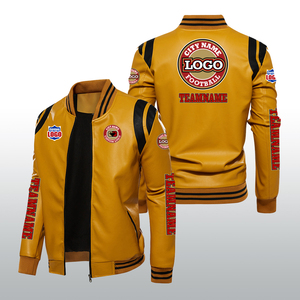 Yüksek kalite marka futbol amerikan takımı açık rüzgar geçirmez erkek beyzbol ceket yakışıklı ceket rahat deri Jacke - Product Image 3