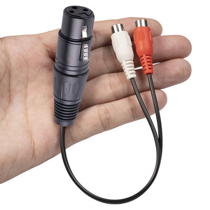 Cable de audio para amplificador mezclador Cable Adaptador de audio hembra de 3 pines hembra a RCA dual - Product Image 5