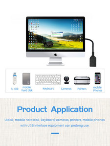 Focuses High Speed Black <strong>USB</strong> Printer Cable 2.0 <strong>USB</strong> Cable Extension a Male to a Female <strong>M</strong> <strong>F</strong> Extender Cord Data Cable - Product Image 6