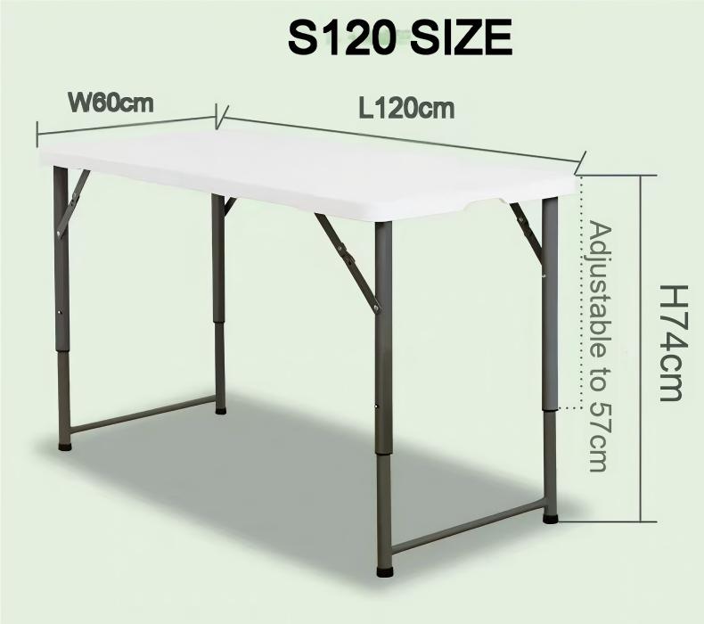 Bianco 120 cm (gamba telescopica)