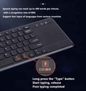 Intelligente Sprachtastatur sprachgesteuerte Typografie Übersetzung Computer kabellose Tastatur mit Handschrifttafel Maus