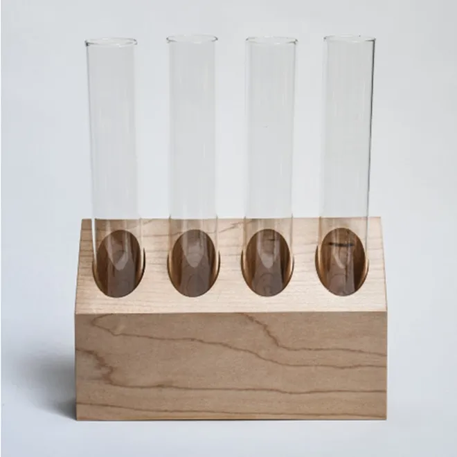 Suporte de vaso de vidro personalizado, suporte de vaso de madeira, várias especificações, estação de propagação de plantas, suporte de planta hidropônico