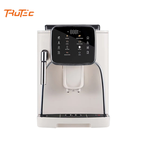 Automatische Espresso maschine mit Mühle und Milch schäumsystem programmierte Optionen große Touchscreen-Doppelbecher-Kaffee maschine - Product Image 1