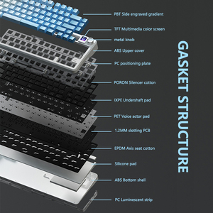 WEIKAV WK75 Wireless Mechanical <strong>Keyboard</strong> Tri-Mode Hot Swap RGB TFT Screen Hifi Switch Custom Gamer Laptop Pc Gaming <strong>Keyboard</strong> - Product Image 2