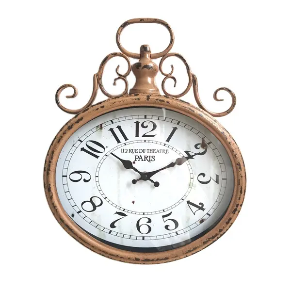 卸売プロモーションアンティーク壁時計素朴なフランスのカントリースタイルの壁時計