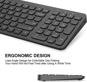 Venta caliente Multi dispositivos Clavier Sans Fil Computer Teclado Inalambrico 2,4 Ghz Teclado inalámbrico para Windows/iOS/macOS/Android - Product Image 3
