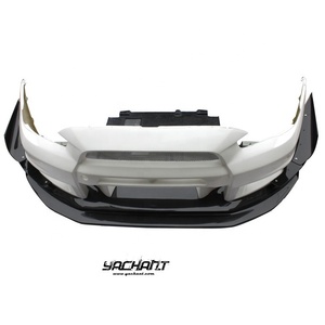 Fiber Glass 2008 to 2017 Evolution X VS Wide Body Version Style Front Bumper with CF Canard and Front Lip Diffuser for <strong>EVO</strong> X - Product Image 1