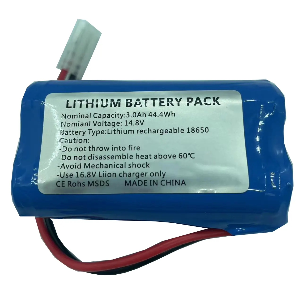 Les batteries rechargeables au Lithium 14.8V 3.0Ah emballent 4 pièces batteries en série atteignent des batteries 14.8v pour aspirateur robot