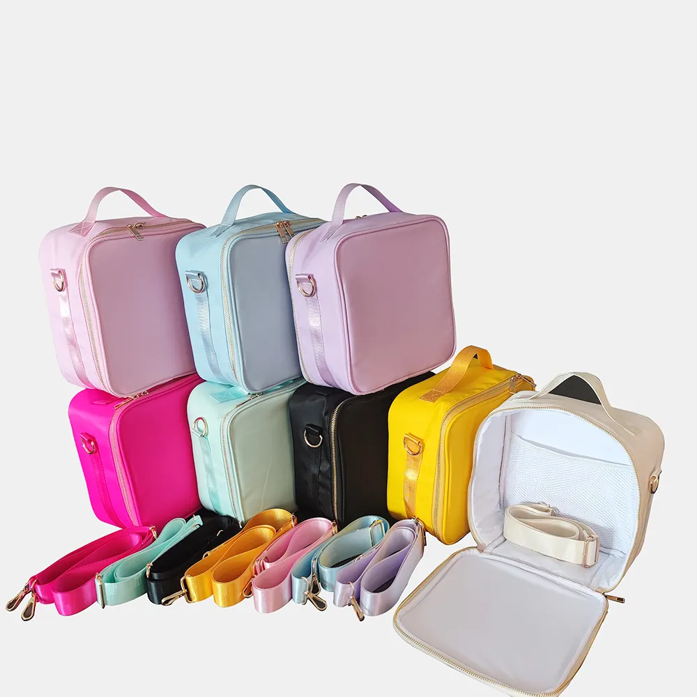 Keymay NO quantité minimale de commande nouveau sac de pique-nique personnel en Nylon doublure isolée avec poche intérieure école journée voyage travail nourriture pour enfants glacière de boîte à déjeuner