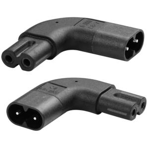 電源アダプタコネクタIEC 320 C7 to C8図8左右角度電源アダプタ - Product Image 3
