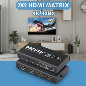 2x2 <strong>HDMI</strong> Matrix 2 in 2 Out <strong>HDMI</strong> Switch Splitter 2X2 4K 3D 1080P With Remote Control Black - Product Image 3