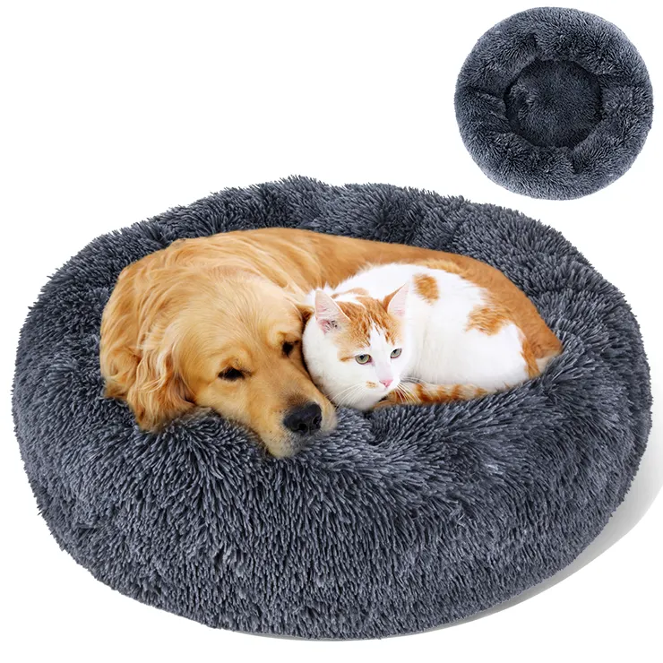 Luxury waterproof fluffy pet bed orthopedic dog bed for kittens and puppies