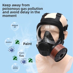 Plastik yüz maskesi Airsoft Meshmask maskesi oksijen ile yüz kapatma Maskss boya maskeleri tam yüz maskesi toz filtresi nükleer - Product Image 3