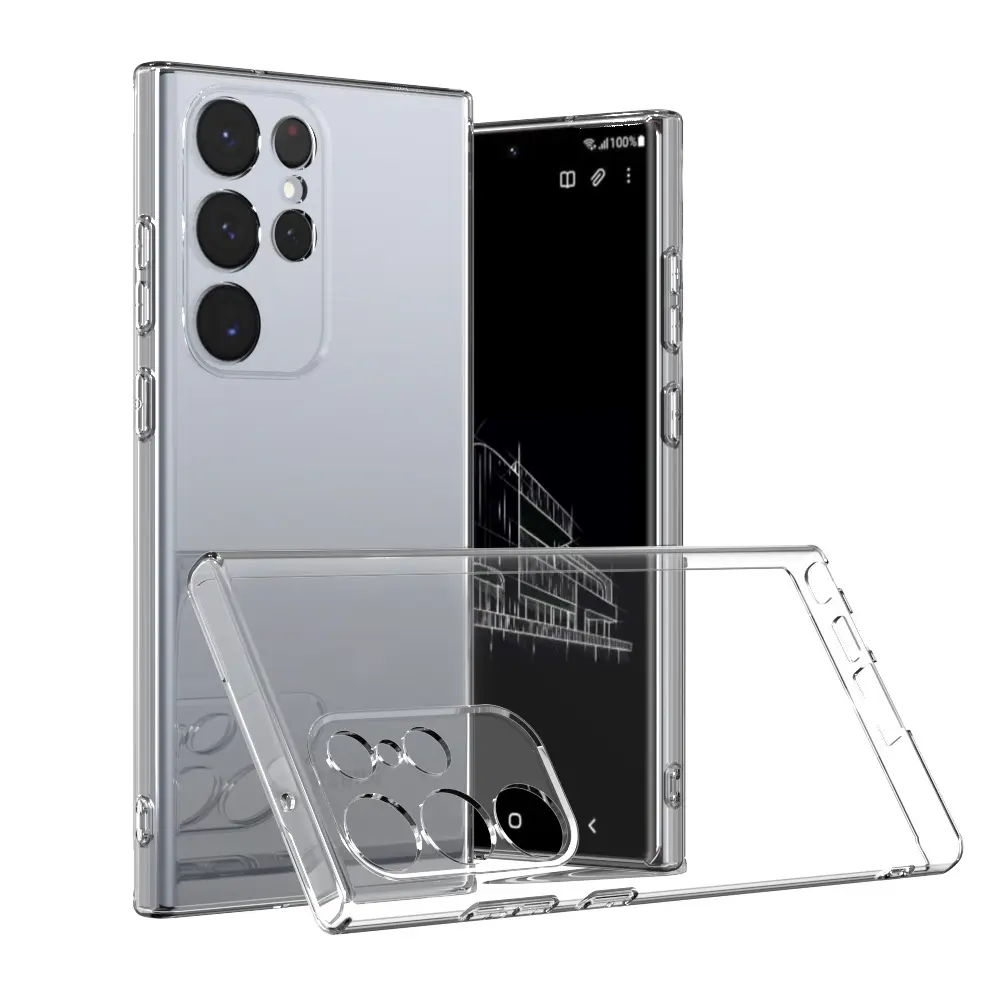 Ultra Dunne Schokbestendige Doorzichtige Tpu Case Cover Voor Samsung Galaxy S23 Ultra Transparant Telefoonhoesje Voor Samsung S23 Plus