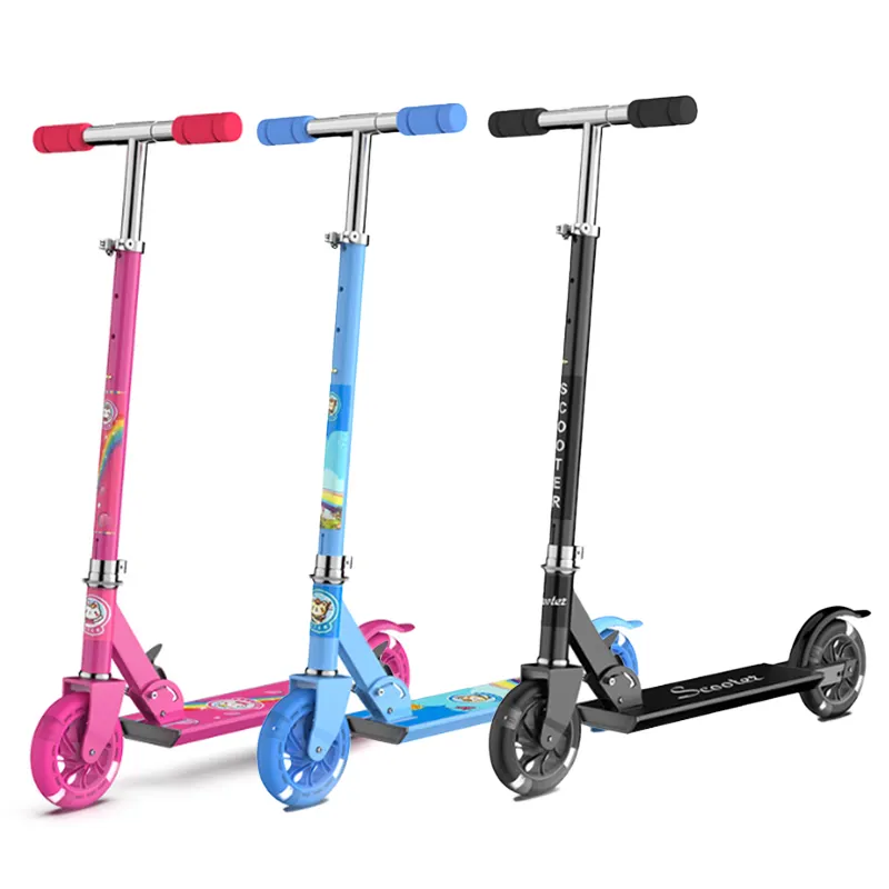 Precio de fábrica ajustable niños Scooter 2 ruedas plegable niños scooters portátiles