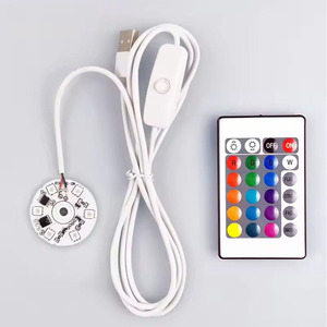 Вход DC5V низкое напряжение PCB чипы красочный градиент светодиод RGB световая плата 1,5 метр Черный или белый USB кабель с пультом дистанционного управления - Product Image 1