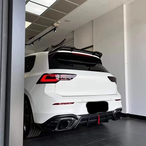 Yüksek kaliteli gövde kiti <span class=keywords><strong>VW</strong></span> Golf 8 Gti için karbon Fiber arka difüzör arka dudak