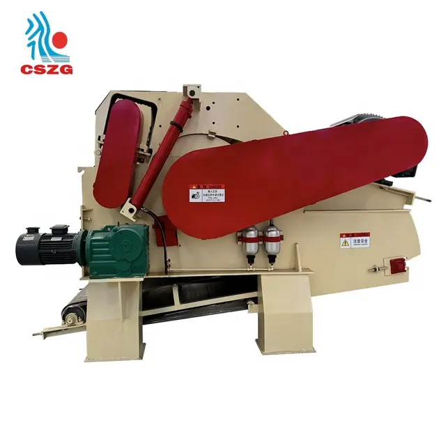 Trituradora de biomasa de madera diésel automática Trituradora integrada de madera a gran escala