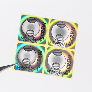 Ambalaj güvenliği için özel baskı yapıştırıcı güvenlik void etiket rulosu hologram logo çıkartması void hologram etiket - Product Image 5
