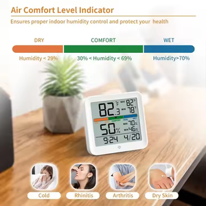 Large Display Digital Hygrometer and <strong>Thermometer</strong> 24-Hour <strong>Memory</strong> <strong>Function</strong> for Home Use - Product Image 6