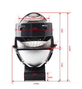 Çok satan ürün bi led projektör lens 3.0 mini projektör lens far led 3.0 bi led projektör lensler far için - Product Image 5