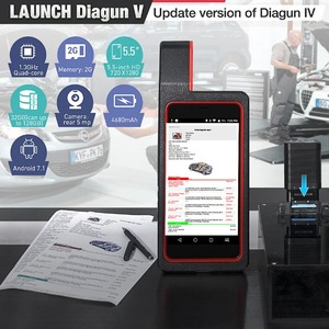 Original LAUNCH X431 Diagun V Voll systems canner OBD2 Diagnose tool 31 Setzt die Schlüssel programmierung VAG-geführte ECU-Online-Codierung zurück - Product Image 5