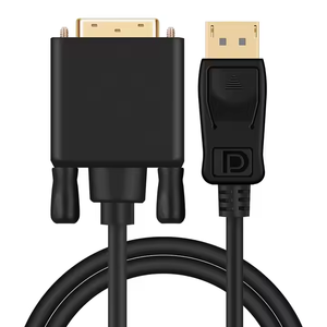 1.8M DP display a DVI cavo con 24 + 1 Pin placcato in oro adattatore maschio per Monitor M giacca in PVC per microfono OD7.3mm - Product Image 2