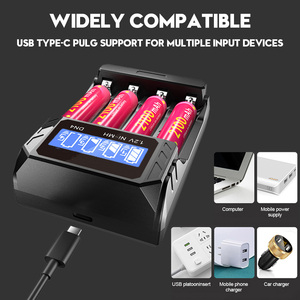 DN4-W 18650バッテリー充電器 (QC 3.0 4スロットABS充電器付き) - Product Image 5