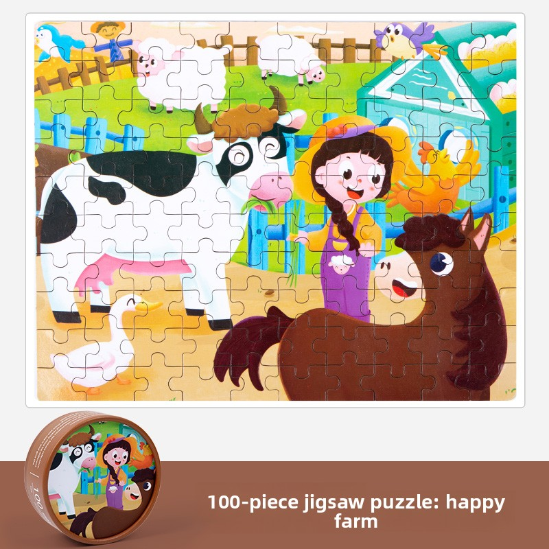 100 piece puzzle happy pasture