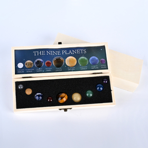 9pcs/set Crystal Ball Solar System Planets Science Educational Display Set With Gift Box Perfect for Christmas Gift - Product Image 1