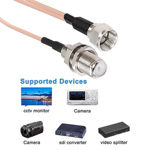 F-loại Splitter Coax Cable f Nam để Dual Nữ adapter 50ohm TV Antenna 3 cách Y loại rg316 Splitter cáp đồng trục - Product Image 6