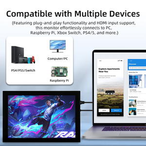10,1 Zoll IPS 1024*600 LCD-Display Kapazitiver Touchscreen Kompatibel mit Raspberry Pi 3B 4B
