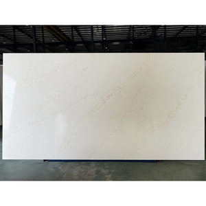 Nhà máy tùy chỉnh phong cách hiện đại cararra Trắng Nhân Tạo Quartz slab không thấm nước thân thiện với môi trong nhà Countertop bảng Top Vanity - Product Image 2